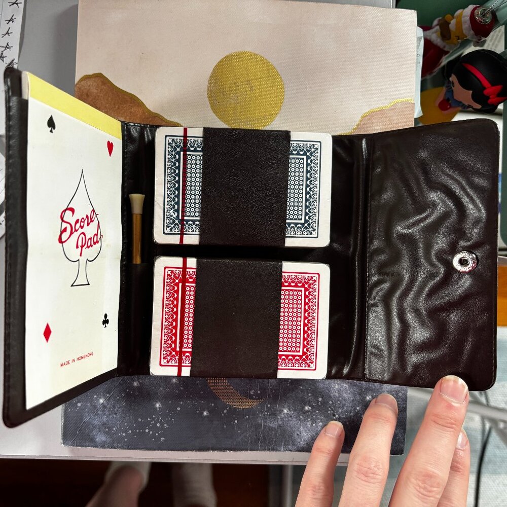Vintage Bridge Playing Cards (Sealed) in Faux Leather Case Hong Kong